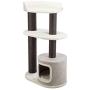 Royal Pet Club Cara Gray Cat Tower for Large Cats, with Scratching Posts, Two Platforms, Top Platform Padded with Back Rest, Condo, Removable Cushion (44444)