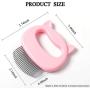Cat Comb Pet Short Hair Removal Massaging Shell Soft Deshedding Brush Grooming and Shedding Matted Fur Remover Massage Undercoat Rake Dematting Tool for Dog Puppy Rabbit Bunny