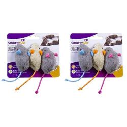 SmartyKat Skitter Critters Cat Toy Catnip Mice, 6-Pack