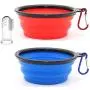 ChiChe Collapsible Dog Bowl Color Matched Carabiner Clip, Foldable Bowls for Pet Cats Dogs Food Water Feeding