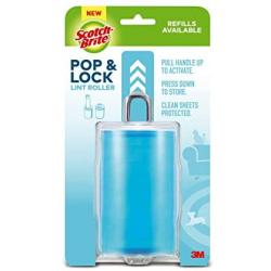 Scotch-Brite Pop & Lock Retractable Lint Roller, 60 Sheets, Multi-Color
