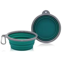 nobrand 2 Pack Collapsible Dog Bowl & Pet Bowl Collapsible Travel Silicone for Outdoor Travel Hiking Camping (1000ml)