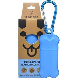 TreatPod Treat Holder for Leash - Spill Free Storage Container and Dog Training Pouch