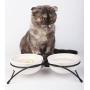 MushroomCat Pet Personalized Cute Feeder Double Ceramic Cat Dog Bowl Dishes Elevated Food and Water Bowls with Metal Raised Antiskid Stand