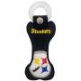 Pets First NFL Pittsburgh Steelers Dental Dog TUG Toy with Squeaker. Tough PET Toy for Healthy Fun, Teething & Cleaning Pets Teeth & Gum, Team Color, one Size (PIT-3310)