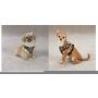 Zack & Zoey Zebra or Leopard Print Soft Plush Dog Harness Durable Reliable Walk Safety