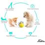 YUANYONG Pet Supplies Tumbler Slow Food Leaking Ball Without Electric Pets Suitable for Cats and Dogs Pet Toys,Yellow and White