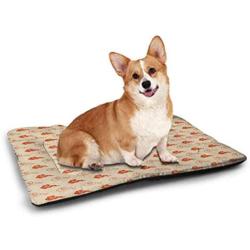 DayDayFun Geometric Patterned Pet Pad Oriental Sun Inside a Flower Arabic Culture Inspired Motifs Leaves and Petals Pet Mats for Litter Boxes Multicolor