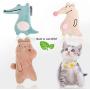 ocijf179 Cat Toy 6Pcs Pet Cat Kitten Plush Kangaroo Bear Claw Grinding Catnip Catmint Chewing Toy - Brown+Green+Beige