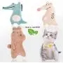 ocijf179 Cat Toy 6Pcs Pet Cat Kitten Plush Kangaroo Bear Claw Grinding Catnip Catmint Chewing Toy - Brown+Green+Beige ocijf179 Cat Toy 6Pcs Pet Cat Kitten Plush Kangaroo Bear Claw Grinding Catnip Catmint Chewing Toy - Brown+Green+Beige