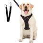 SCENEREAL Dog Safety Harness with Car Vehicle Seat Belt - Adjustable Mesh Vest Travel Strap Lead