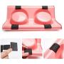 ljfjf Double Cat Bowls,Non Slip Cat Bowls Stand Adjustable Cat Feeding Bowls Stainless Steel Cat Bowls Pink for Cats and Puppies. (Color : -)