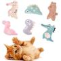 ELOPAW Catnip Toys for Indoor Cats 6 Pcs Cat Toys with Catnip Interactive Kitty Plush Chew Toys