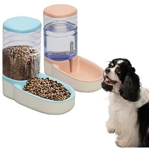 BIGA Automatic Pet Feeder and Water Dispenser Set with 1 Gal Large Capacity for Cats and Dogs BIGA Automatic Pet Feeder and Water Dispenser Set with 1 Gal Large Capacity for Cats and Dogs