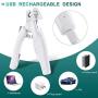 Pureworthy Dog Cat Nail Clippers led Light Pet Scissors Hidden File Collector to Avoid Over Cutting with Sharp Blades USB Charging