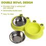 WANTKA Cat Bowl Dog Bowl Pet Stainless Steel Cat Food Water Bowl Non-Slip Rubber Base for Small Dogs Cats Animals