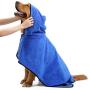 Uheng Pet Dog Cat Bathrobe 400gsm Microfiber Quickly Absorbing Water Bath Towel