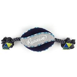 ALL FOR PAWS Reactive Rope Football, Blue Dog Toy