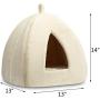 Hollypet Self-Warming 2 in 1 Foldable Cat Bed, Comfortable Triangle Kittens Cave Tent House
