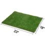 Oiyeefo Artificial Pet Pee Grass Mat for Puppy, Pet Turf Fake Grass Replacement Pad for Dog Potty Training, Indoor and Outdoor - 2 Packs (18'' x 23'')