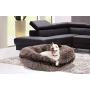 BESSIE AND BARNIE Signature Frosted Willow Luxury Shag Extra Plush Faux Fur Bagel Pet/Dog Bed