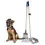 Spotty Pooper Scooper Durable Solid Wood Handle Metal Poop Tray with Rake 36.75'' Long Handled Scoop | Great for Large or Small Dogs | No Assembly Required | Better for The Environment Than Plastic