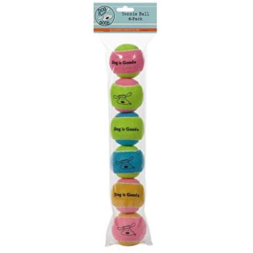 Dog is Good Tennis Balls for Dogs, 6-Packs