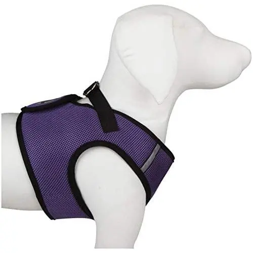 The Worthy Dog Step-in Sidekick Harness with Padded Mesh Velcro Adjustable, Outdoor, Easy Walk Vest Fits Small, Medium and Large Dogs-Purple The Worthy Dog Step-in Sidekick Harness with Padded Mesh Velcro Adjustable, Outdoor, Easy Walk Vest Fits Small, Medium and Large Dogs-Purple