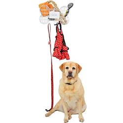 ARAD Hanging Pet Wall Organizer, Dog Toy and Leash Wire Basket, Bone-Shaped Puppy Bin