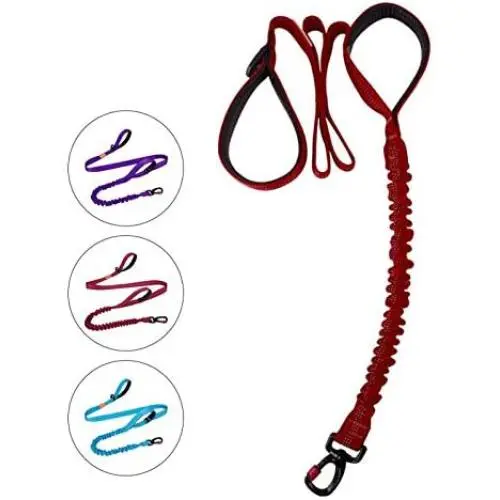 AdventureMore,Comfort Harness & Bungee Leash Set,Nylon,Reflective Adjustable Harness,Shock Absorbing Double Handle Leash XXL Red AdventureMore,Comfort Harness & Bungee Leash Set,Nylon,Reflective Adjustable Harness,Shock Absorbing Double Handle Leash XXL Red