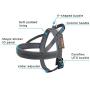 XS Size Puppy Dog Collar Nylon Adjustable No Pull Dog Harness Small Dog Harness with Padded