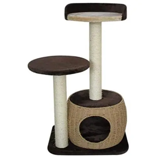 OJBK Cat Tree, Small Cat Tower, Condo, Scratching Post Kitty Activity Center Kitten Play House Climbing Frame Woven Cat House Sisal Cat Jumping Platform OJBK Cat Tree, Small Cat Tower, Condo, Scratching Post Kitty Activity Center Kitten Play House Climbing Frame Woven Cat House Sisal Cat Jumping Platform
