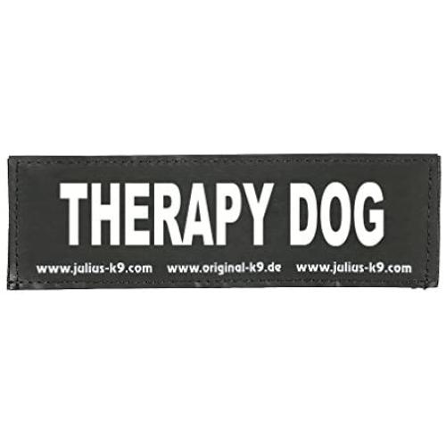 JULIUS K-9 162LR-K-41085, Original Interchangeable Patches for powerharness, Size: Small, Reflective, Phosphorescent, 1 Pair, Therapy Dog