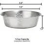 PetRageous 60046 Cayman Classic Non-Skid Stainless-Steel Dishwasher Safe Bowl 1-Cup Capacity 4.5-Inch Diameter 1.5-Inch Tall for Small Dogs and Cats of Any Size, Metallic PetRageous 60046 Cayman Classic Non-Skid Stainless-Steel Dishwasher Safe Bowl 1-Cup Capacity 4.5-Inch Diameter 1.5-Inch Tall for Small Dogs and Cats of Any Size, Metallic