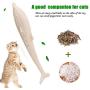 Pet Cat Fish Shape Toothbrush with Catnip Toys，New Interactive Tooth Cleaning Toy for Kitten Kitty，Multi-Function Food Grade Silicone Cat Molar Stick，Get Rid of Bad Breath & Keep Teeth Healthy