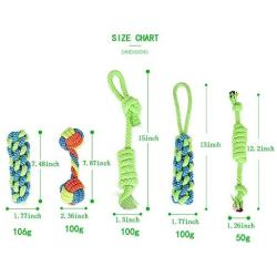 Sempurna Knotted Woven Pet Dog Toy,Eco-Friendly Cotton Rope Toys, Durable Cotton Dog Rope Toys and Pets Puppies Teething Rope Interactive Toys for Large and Medium/Small Dog Training
