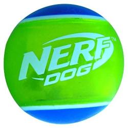 Nerf Dog Rubber Tennis Ball Dog Toys with Interactive Squeaker, Lightweight, Durable and Water Resistant, 2 Inches, for Small/Medium/Large Breeds, Two Pack, Mixed Colors, Squeak Tennis Ball