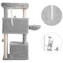 Hey-brother Multi-Level Cat Tree Condo Furniture with Sisal-Covered Scratching Posts, 2 Plush Condos, Plush Perches, for Kittens, Cats and Pets