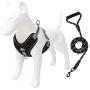 DomKim No-Pull Dog Harness and Leash Set, Heavy Duty Front Clip Dog Harnesses with Leashes for Medium Large Dogs Daily Use Outdoor Reflective Adjustable Dog Vest Collar for Training Walking Hiking