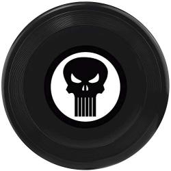 Buckle-Down Dog Toy Frisbee Flyer Punisher Logo4 Black White Black