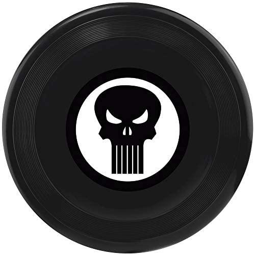 Buckle-Down Dog Toy Frisbee Flyer Punisher Logo4 Black White Black