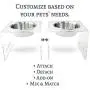 PetFusion Elevated Dog Bowls, Cat Bowls. [Attach, Detach, Add On, Mix Match Short 4'' & Tall 8'']. Buy Singles or Pairs
