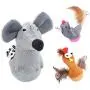 ocijf179 Pet Cat False Mouse Chick Interactive Teaser Scratch Funny Playing Plush Toy - Mouse#