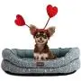 KEMULUS 27”x22” Padded Floral Bolster Dog Bed for Medium Dogs Round Orthopedic Sleeping Bed Anxiety Plush Bed for Cats and Dogs Cozy Self Warming Cuddler Bed Washable Cat Cushion Bed KEMULUS 27”x22” Padded Floral Bolster Dog Bed for Medium Dogs Round Orthopedic Sleeping Bed Anxiety Plush Bed for Cats and Dogs Cozy Self Warming Cuddler Bed Washable Cat Cushion Bed
