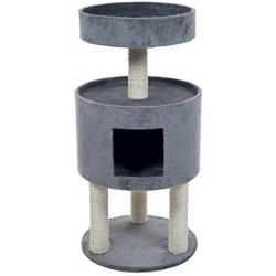 PETMAKER Kitty Cat Condo with Overhead Balcony, Grey