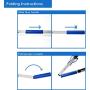 Doggie Walk Bags Dog Pooper Scooper for Large Dogs, Heavy Duty, Made in USA, Lightweight Metal Material, Folds in Half, Self Standing, Adjustable Strap, Blue Scented Tie Handle Dog Poop Bags Included
