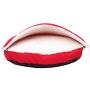 long rich Durable Oxford to Sherpa Pet Cave and Round Pet Bed, 25'', with Removable top and Insert, by Happycare Textiles