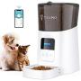 TSYMO Automatic Cat Feeder - 6L App Control Pet Food Dispenser for Cats & Puppies with Anti-Clog Design, Voice Recording, Scheduled Feeding and Portion Control, 1-15 Meals a Day