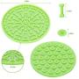 Dog Licking Pad, Slow Feeder Dog Mat Peanut Butter Lick Pad, Pet Bathing Shower Grooming Training Puzzle Lick Mat for Pet Entertain Anxiety Relief Boredom, Promote IQ Health for Dog Cat Protect Gums …