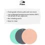Ptlom Pet Food Mat for Dog and Cat Placemat 2 Pcs, Mat for Prevent Food and Water Overflow, Suitable for Medium and Small Pet,Silicone, 9.5'' 9.5''